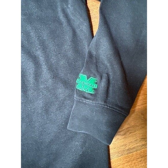 We Are Marshall‎ Victorias Secret Black Long Sleeve Lace Up V Neck Sweatshirt - Picture 2 of 6